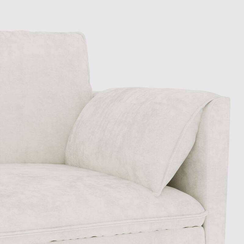 Christopher Knight Home - Noah Large 3-Seater L-Shaped Sofa with Movable Ottoman and Armrest Pockets, Fabric Upholstery
