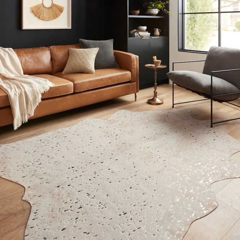 Alexander Home Clayton Faux Cowhide Area Rug