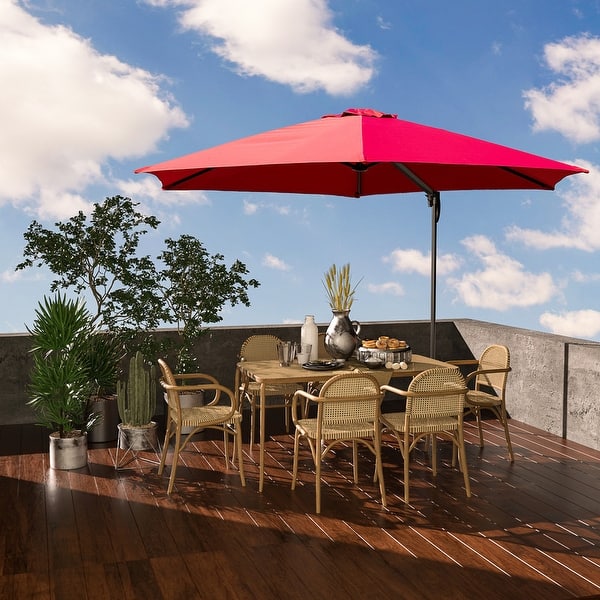 10 ft. Outdoor Aluminum Outdoor Patio Umbrella Market Cantilever Large Outdoor Umbrella in