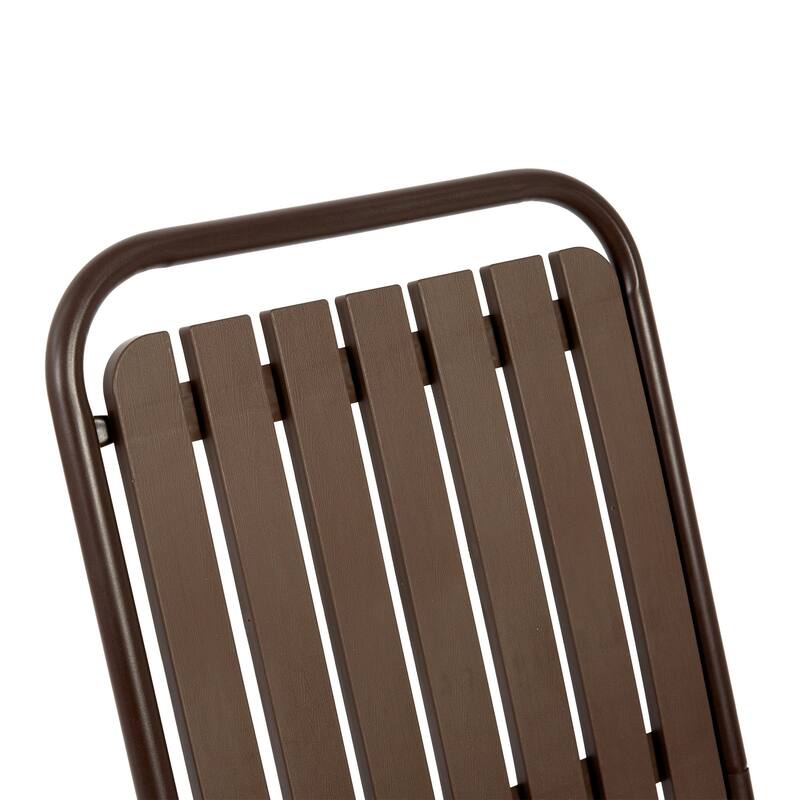 5-Piece Plastic Chair & Steel Table Outdoor Dining Set