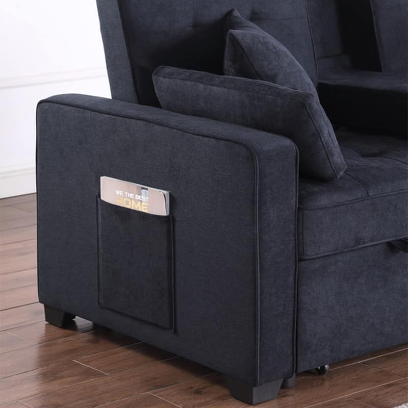 Cody II 70"W Convertible Sleeper Loveseat with Dropdown Console, Cup Holders, Charging Ports, Pocket, and Pocket Coil Seating