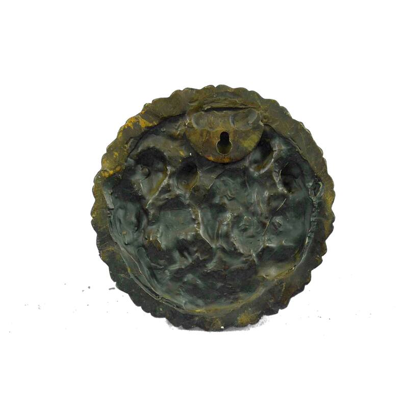 Bronze Sculpture Manger Scene With Mary Joseph And 3 Wise Men Wall Plaque Decor