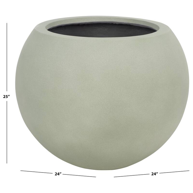 SAFAVIEH Outdoor Dejah Black Planter - 20"W x 20"D x 16"H