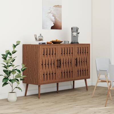 Modern 3-Door Storage Cabinet with Adjustable Shelves for Living Room, Bedroom, Dining Room