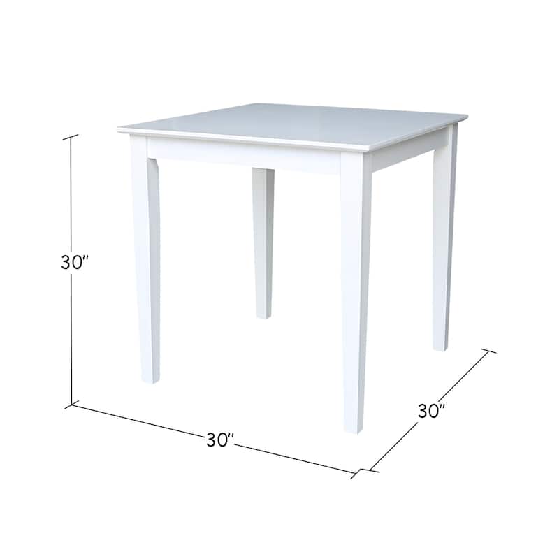 Solid Wood Dining Table with Two Madrid Chairs in White - (Set of 3)
