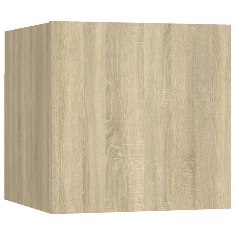 vidaXL TV Cabinet Set Set of 6 Sonoma Oak Engineered Wood Multiple Sizes - 11.8 x 39.4 x 11.8 in