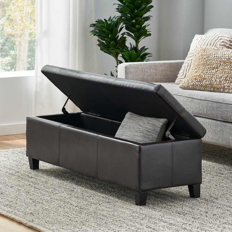 Upholstered Storage Bench for Bedroom Living Room Entryway