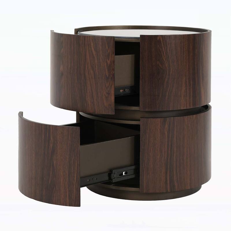 Double - Layer Storage Round Side Table with Unique Design for Living and Working Spaces