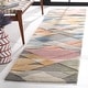 preview thumbnail 4 of 23, SAFAVIEH Handmade Rodeo Drive Hyrije Mid-Century Modern Wool Rug 2'3" x 11' Runner - Grey/Blush - Runner