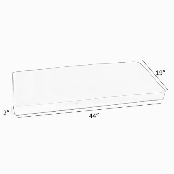 dimension image slide 0 of 18, Sunbrella Grey Zebra Indoor/Outdoor Bench Cushion, Corded