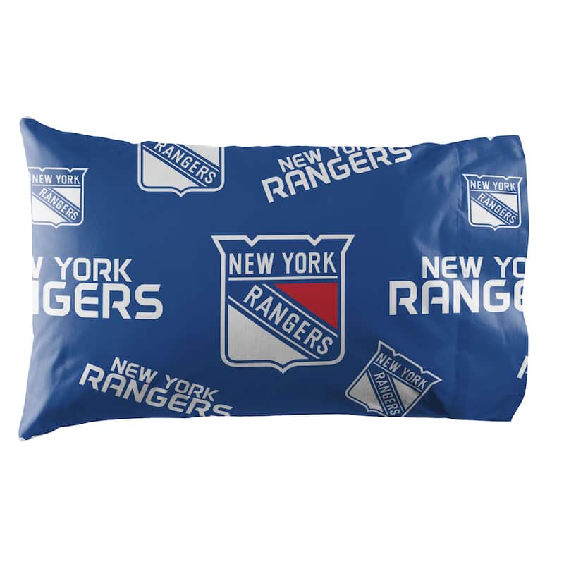 NHL New York Rangers Rotary 5 Piece Full Bed in a Bag Set