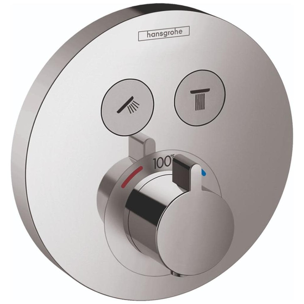 Hansgrohe ShowerSelect Thermostatic 2-Function Valve Trim with Shared
