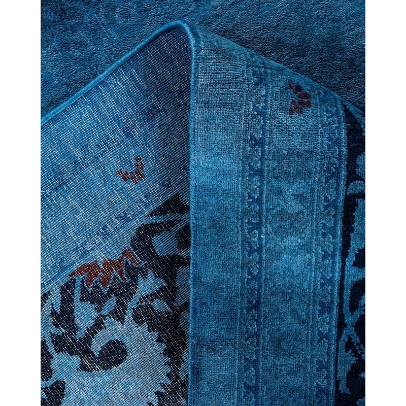 Vibrance, One-of-a-Kind Hand-Knotted Area Rug - Blue, 10' 2" x 13' 10" - 10' 2" x 13' 10"