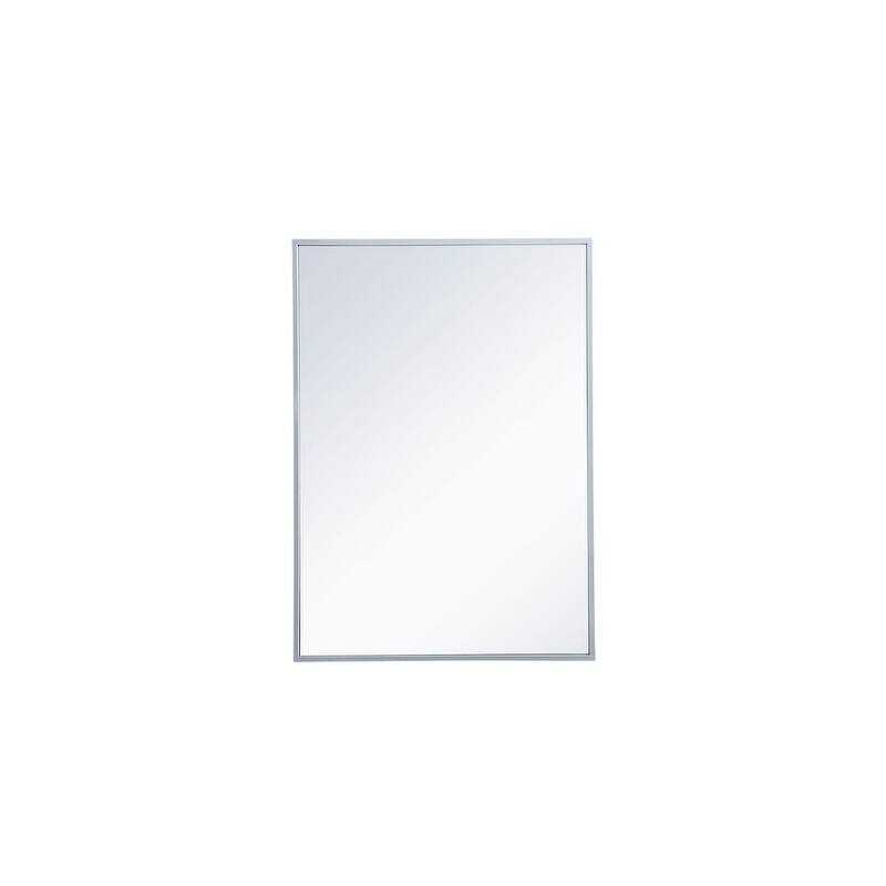 Elegant Lighting MR572028 Wyn 20" x 28" Framed Single Door Medicine - Silver - Silver Finish