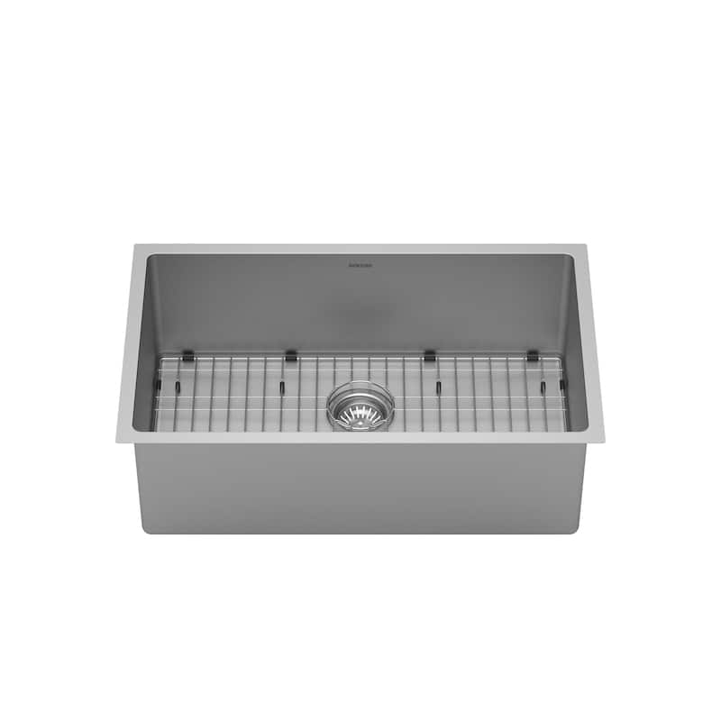 Karran 30" Undermount Large Single Bowl Stainless Steel Sink Kit