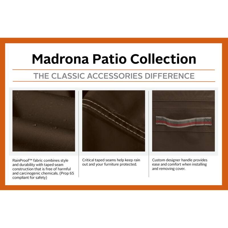 Classic Accessories Madrona Waterproof 13 Foot Offset Patio Umbrella Cover