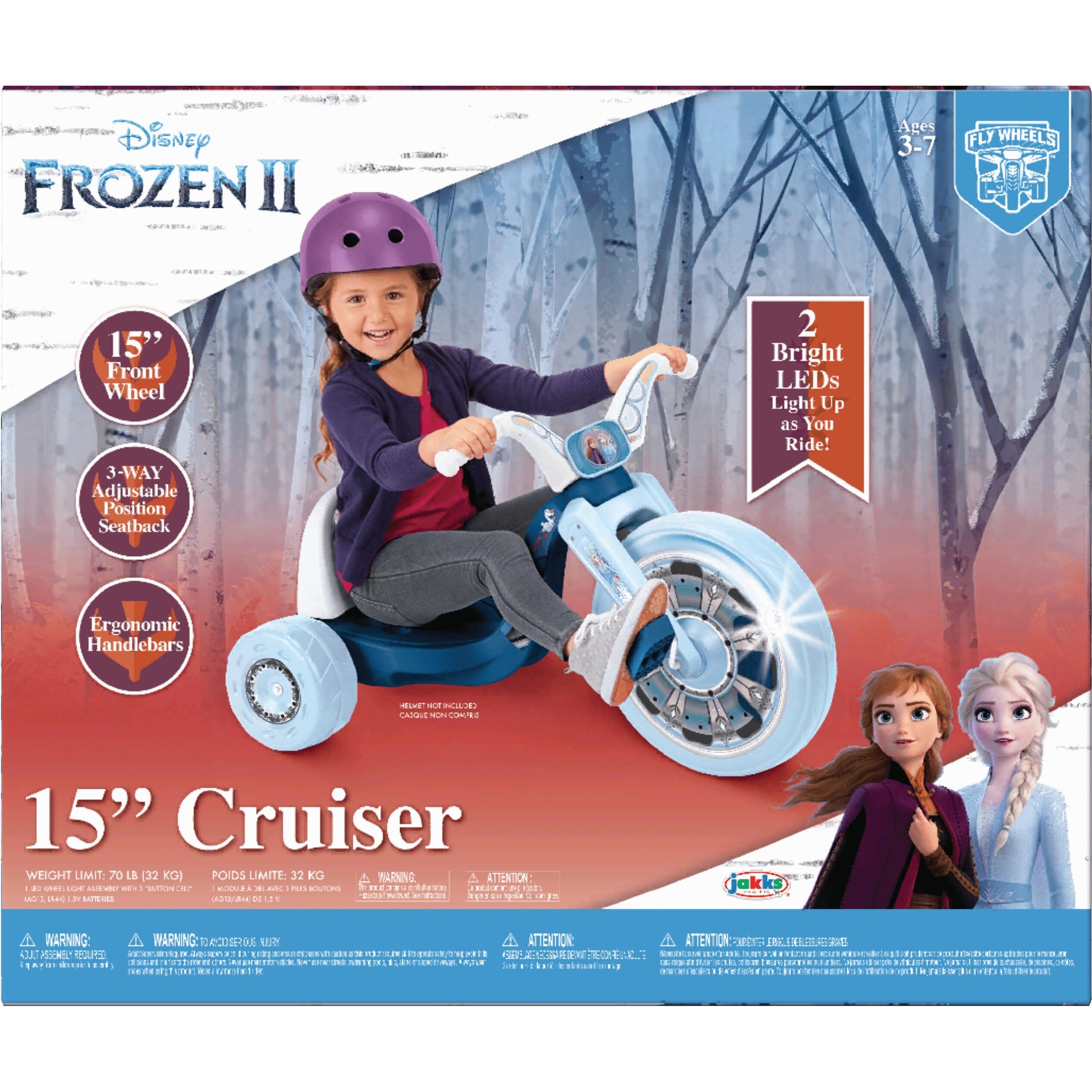 Disney s Frozen 15 inch Fly Wheels Cruiser Tricycle with Light on Wheel Ages 3 7 Bed Bath Beyond 37127633
