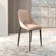 preview thumbnail 56 of 83, Amalfi Mid-Century Modern Upholstered Dining Chair - Open Back Side Chair with Metal Legs for Kitchen, Dining Room & Living Room