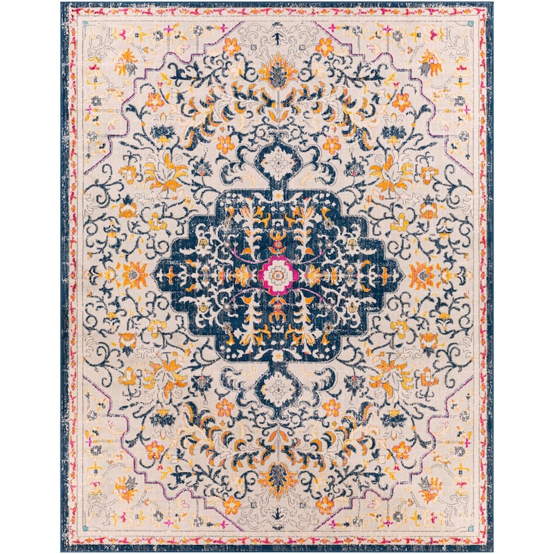 Livabliss Vintage Floransa Medallion Area Rug