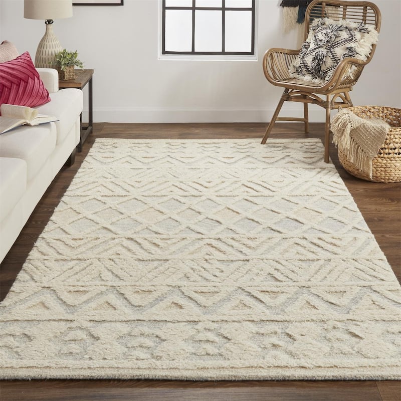 Grand Bazaar Elika Hand Tufted Geometric Traditional Area Rug