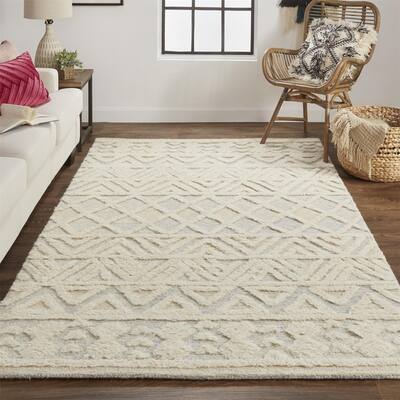 Grand Bazaar Elika Hand Tufted Geometric Traditional Area Rug
