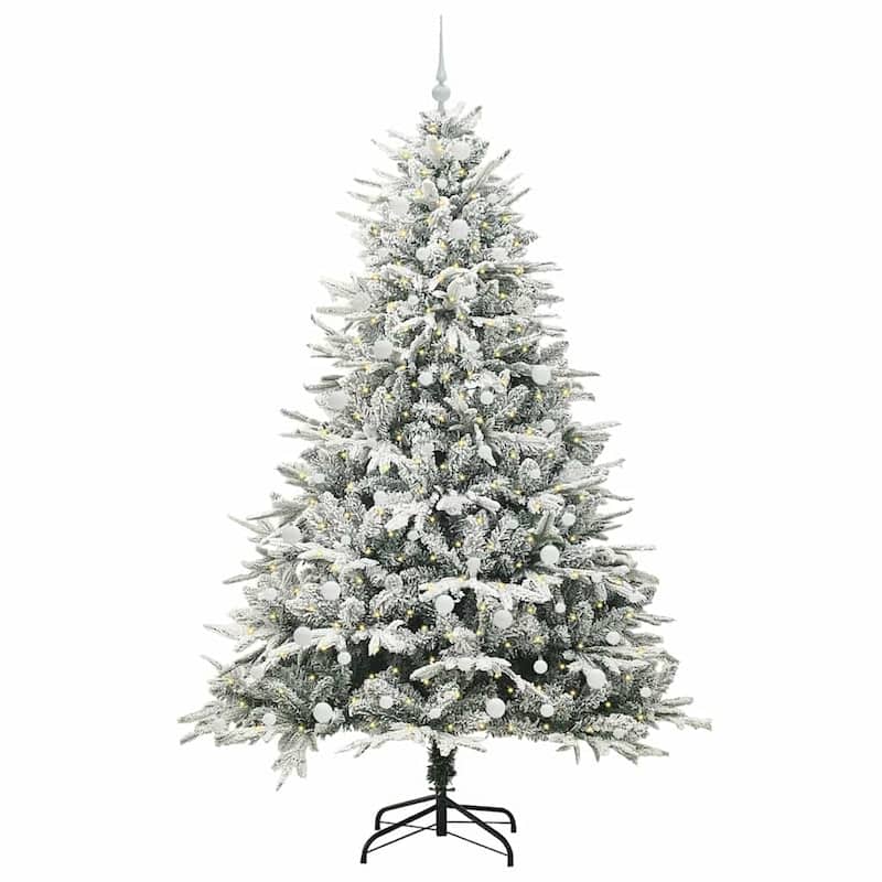 vidaXL ArtificialChristmasTree Green 50.5 x 50.5 x 180 cm PVC - 70.9