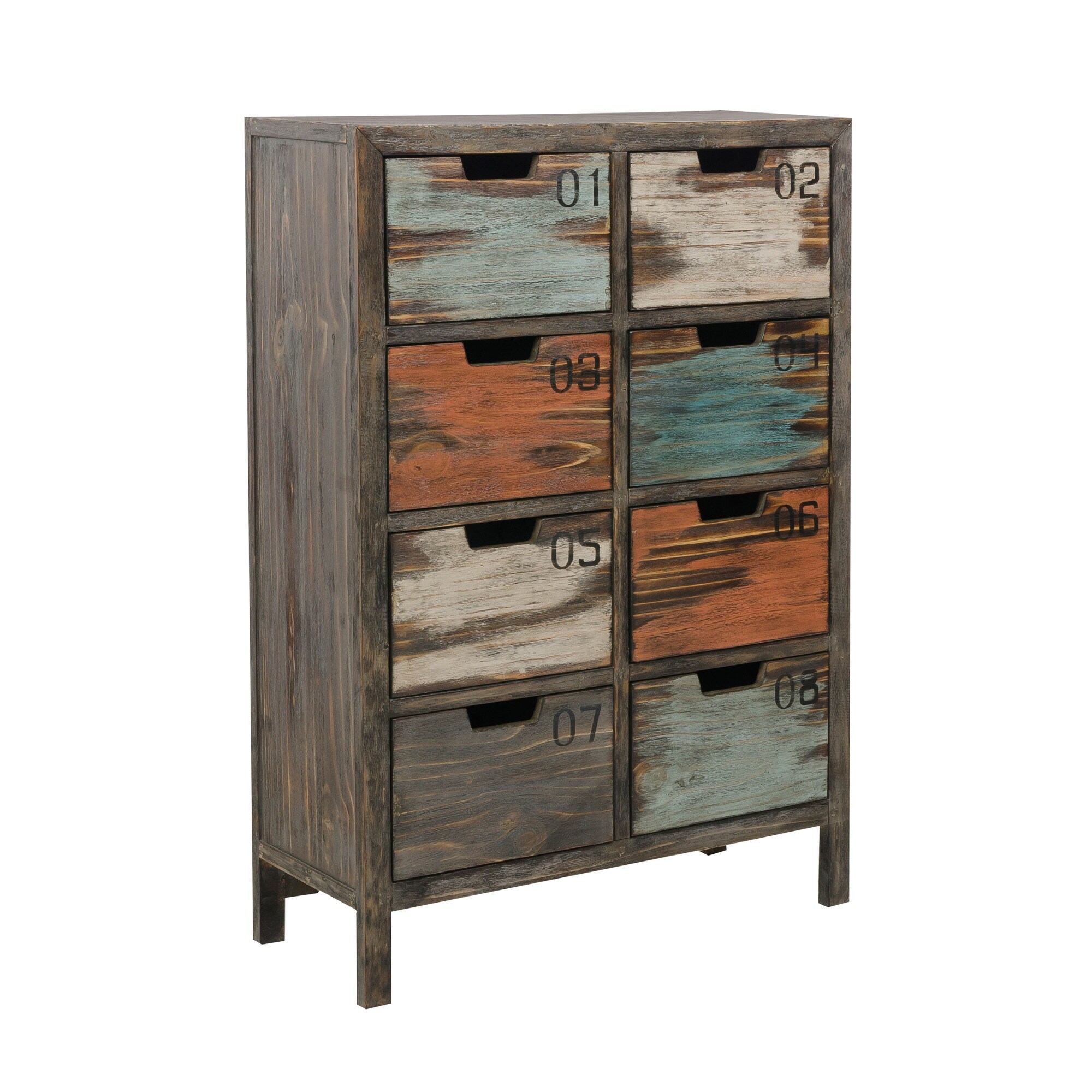 Shop Delacora Hm Ds D302 003 Cubby 32 Wide 8 Drawer Wood Dresser