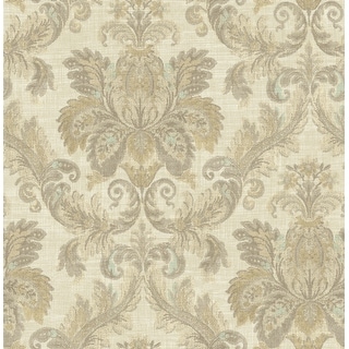 Seabrook Designs Rosita Acanthus Damask Unpasted Wallpaper