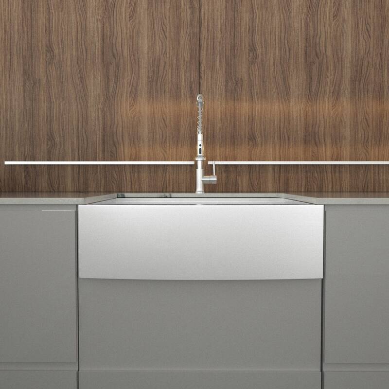 Farmhouse Sink Apron Front Ledge Workstation 16 Gauge Stainless Steel Single Bowl Luxury Kitchen Farm Sink