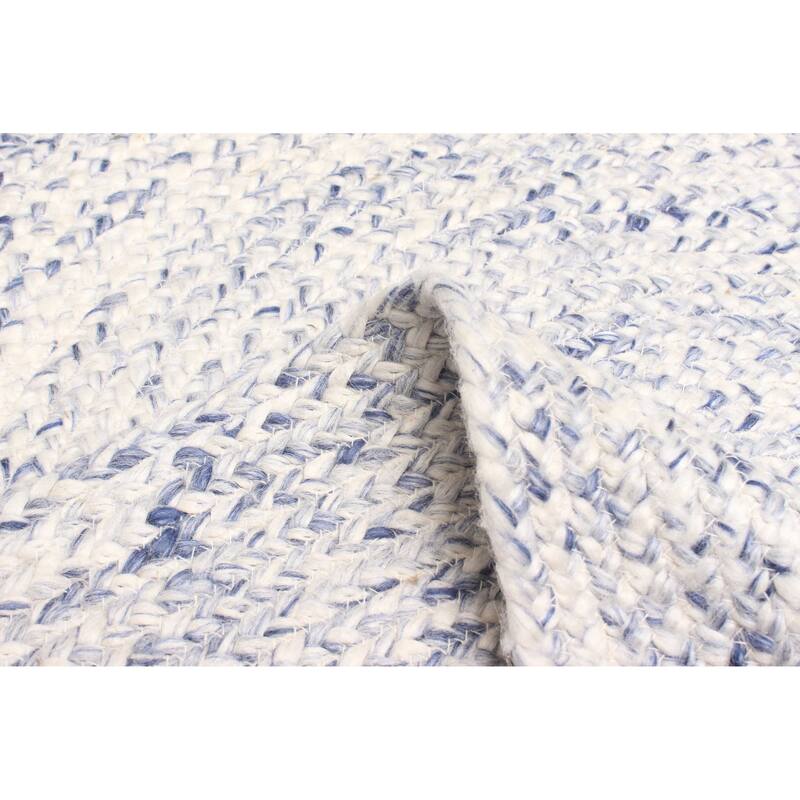 ECARPETGALLERY Braid weave Sienna Ivory Wool Rug - 3'5 x 3'5