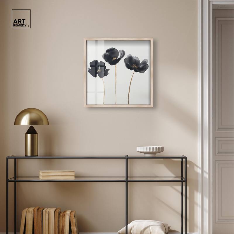 Nocturnal Flowers II Shadowbox by Art Remedy