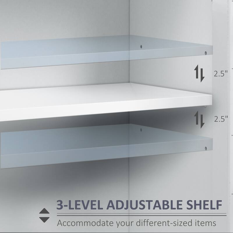 69" Tall Storage Cabinet with Movable Storage Shelves, Modern Style Pantry Cupboard Cabinet with Soft Close Doors, Coffee