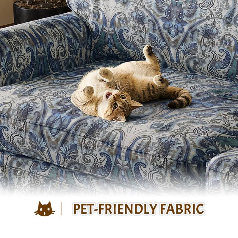 Luxury 3-Seater Cloud Couch with Chenille Fabric, Extra Deep Seat & Mid-Century Design for Apartment or Office