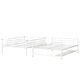 preview thumbnail 8 of 11, Full Over Full Metal Bunk Bed with Shelf and Guardrails,Beautiful Piece for Bedroom,Separate into 2 full Beds,White