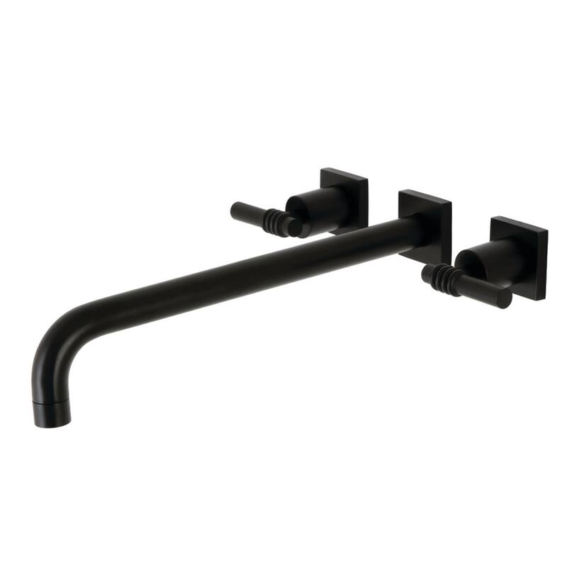 Kingston Brass Milano Wall Mounted Roman Tub Filler - Matte Black