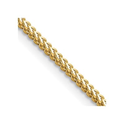 Curata 14k Yellow Gold Solid Polished 1.5mm Franco Chain Bracelet Lobster Claw