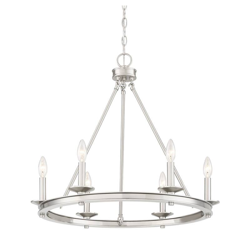 Savoy House Middleton 6 Light 25" Wide Taper Candle Ring Chandelier