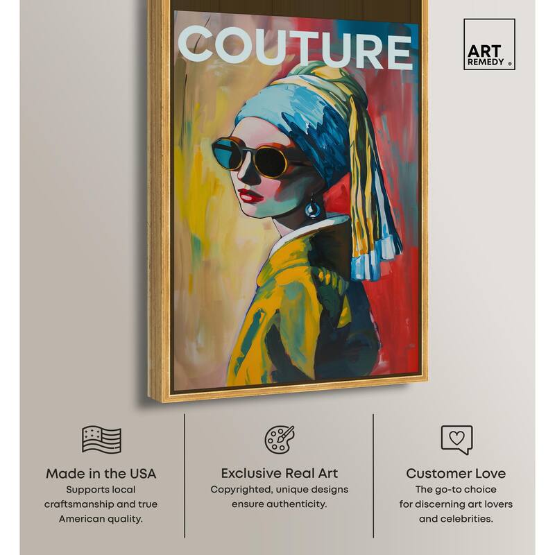 Pearl Earring Cover Canvas by Art Remedy