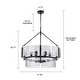 preview thumbnail 10 of 56, Dimmable Large Drum Glass Chandelier for Dining Room High Ceiling Living Room