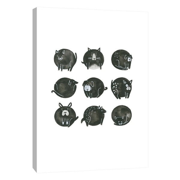 PTM Images 9-105628 PTM Canvas Collection 10" x 8" - "Emoji Animals" Giclee Cats and Dogs Art Print on Canvas