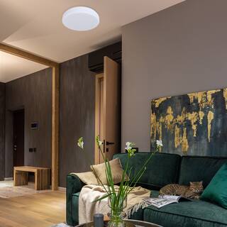 Amax Lighting 20W LED shallow cloud fixture in White Finish