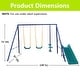 preview thumbnail 5 of 7, 4-in-1 Outdoor Kids Swing Sets w/2 Swings, 1 Glider and 1 Slide