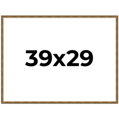 39x29 Frame Gold Kingsley Distressed Solid Wood Picture Frame Width