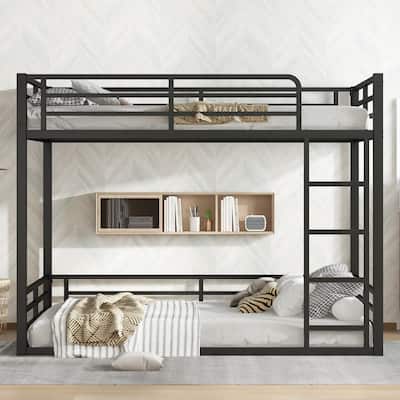 Heavy-Duty Metal Full over Full Floor Bunk Bed