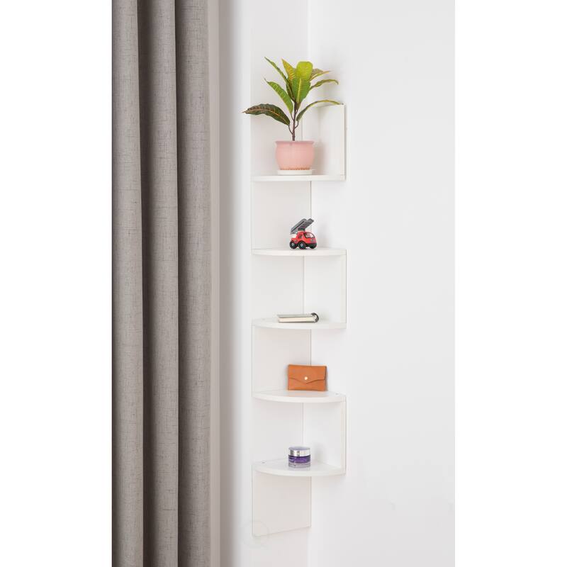 5 Tier Wall Mount Corner Shelf