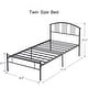 preview thumbnail 17 of 23, VECELO Kids Bed Frame with Headboard & Metal Slat,Twin Size Bed Set of 2