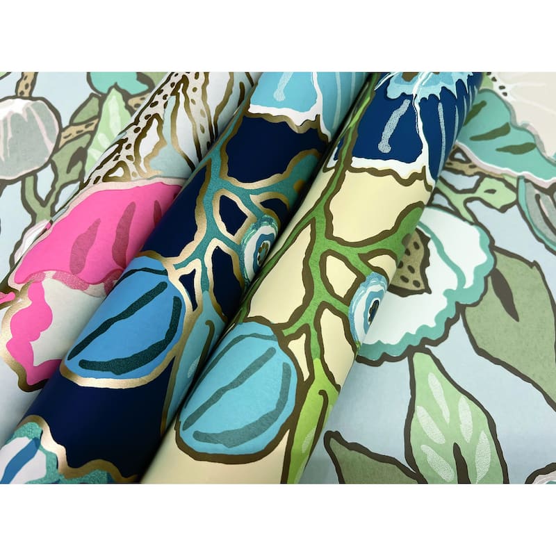 Omaha Vincent Poppies 27 in. x 27 ft. = 60.75 sq. ft Wallpaper Roll