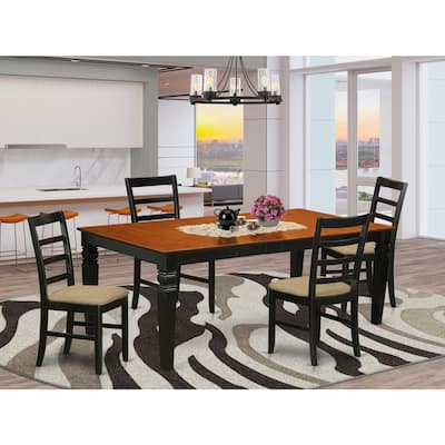 Art Nouveau Dining Set - Table & Chairs - Elegant Kitchen Table Set - Black Finish