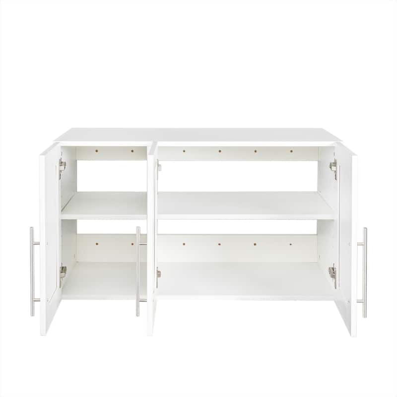 Stackable Wood Wall Mounted Storage Cabinet,White