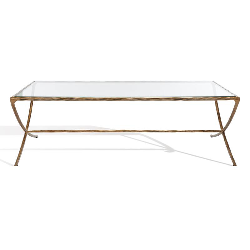 SAFAVIEH Couture Italia Rectangle Metal Coffee Table - 48 In. W x 28 In. D x 15 In. H - 48"W x 28"D x 15"H